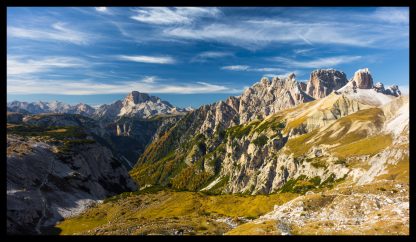 Podzimní Tre Cime, Prodej fotoobrazů Dlouhá Trať, Fotograf Lukáš Budínský, podpora Mamma HELP